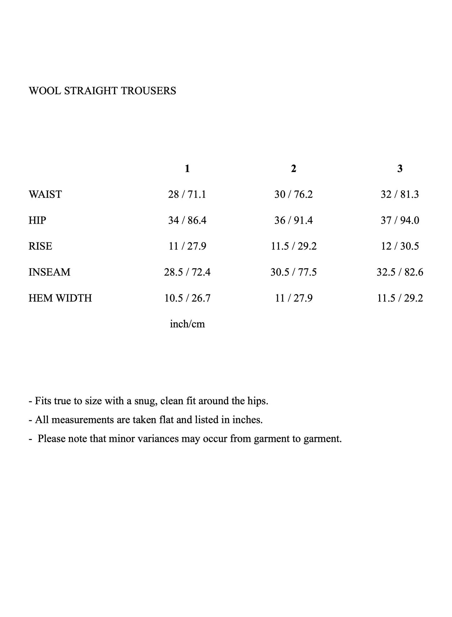 Wool Straight Side-Pleat Trousers